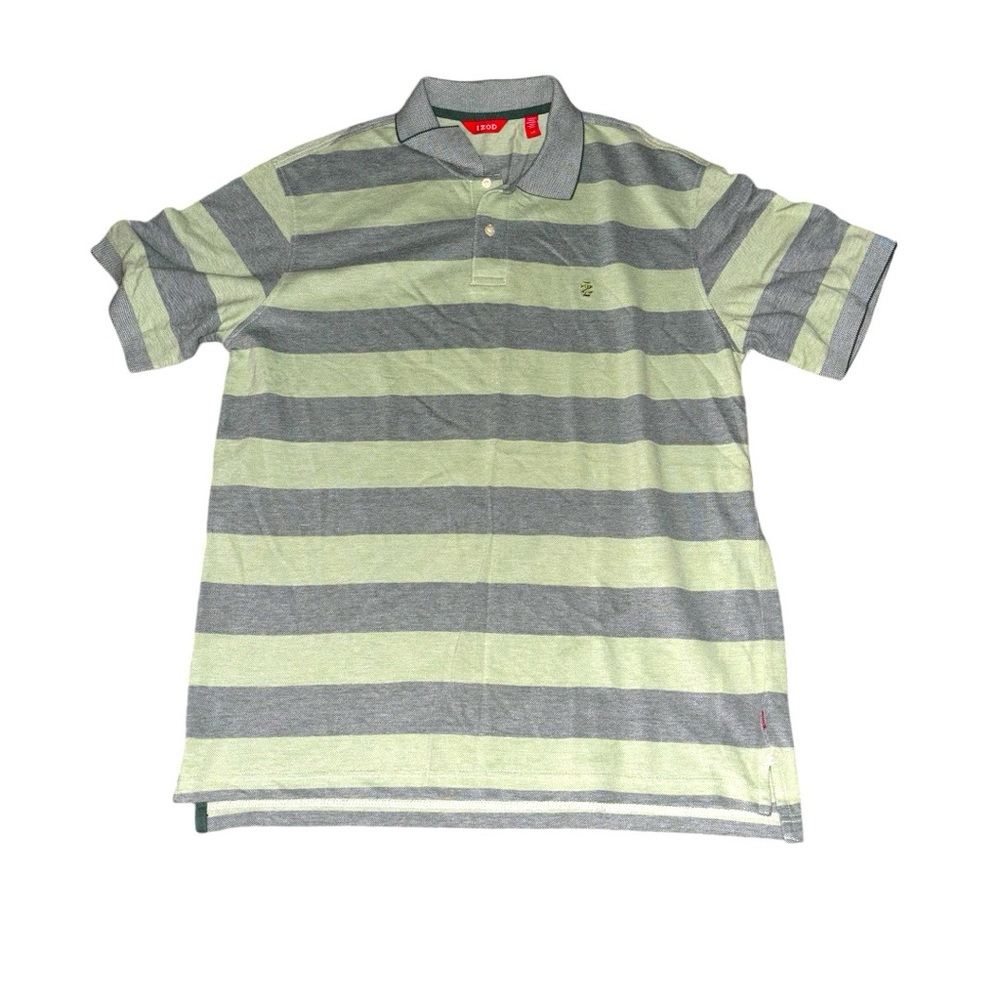 Izod Green and gray polo shirt size large